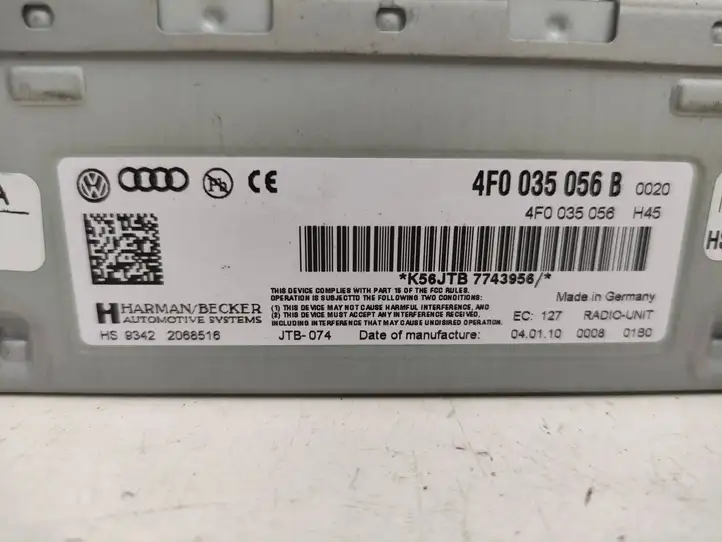 Audi A6 S6 C6 4F (2008 - 2011) 4F0035056B Контроллер мультимедийной системы — фото 4