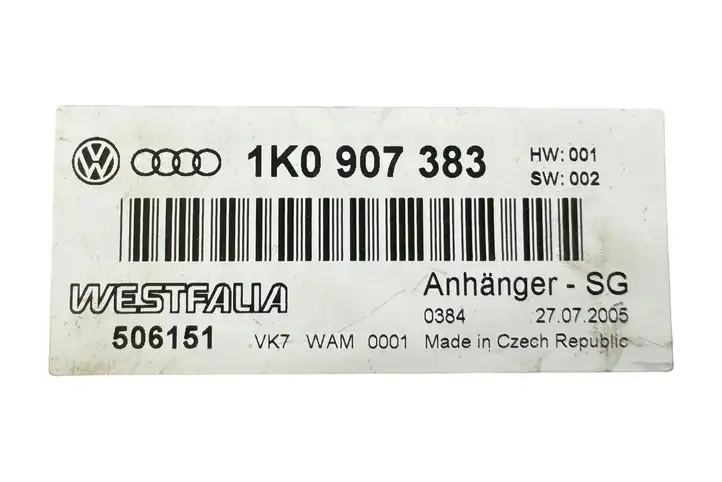 Volkswagen PASSAT B6 (2005 - 2010) 1K0907383 Блок управления фаркопом — фото 5