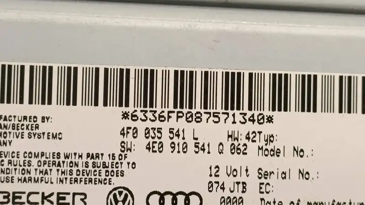 Audi A4 S4 B8 8K (2007 - 2011) 4F0035541L Усилитель звука — фото 5