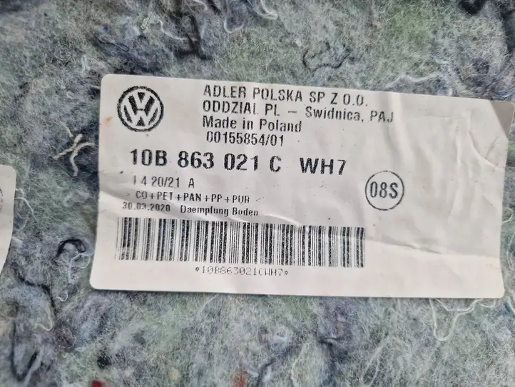 Volkswagen ID.3 (2019 - ) 10B863021C Ковролин салона — фото 7