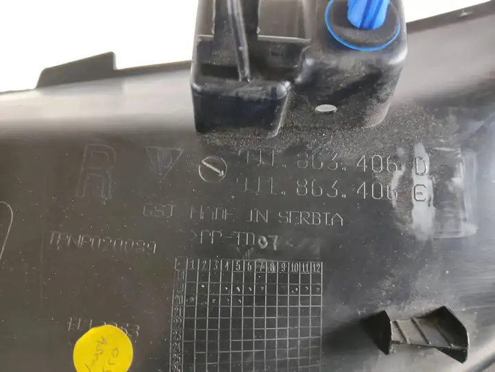 Porsche Taycan 9J1 (2019 - ) 9J1863406D Внутренняя отделка заднего порога — фото 4