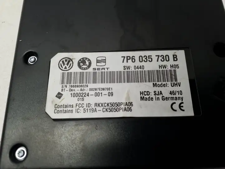 Volkswagen PASSAT B7 (2011 - 2014) 7P6035730B Bluetooth модуль — фото 3