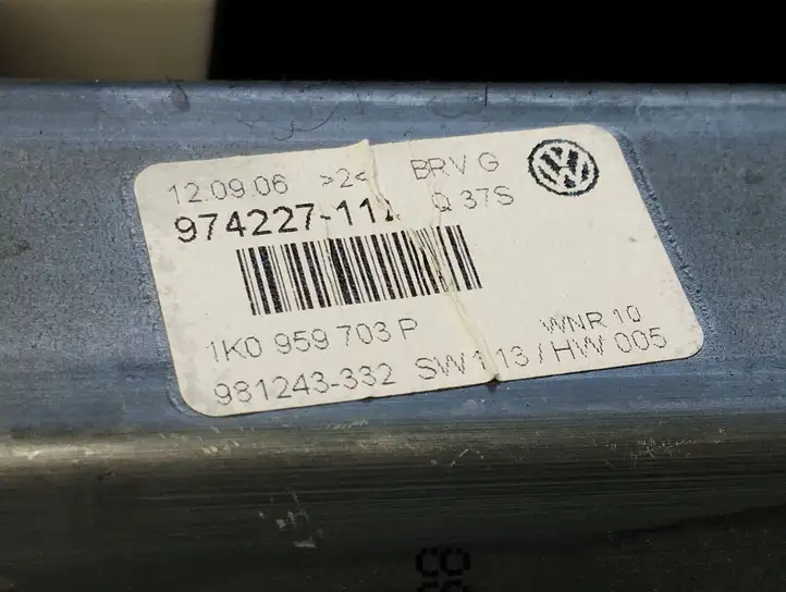 Volkswagen PASSAT B6 (2005 - 2010) 0637422356 Стеклоподъемник передней двери (комплект) — фото 4