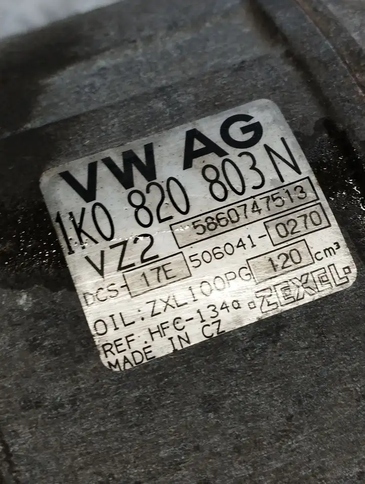 Volkswagen Golf V (2003 - 2009) 1K0820803N Компрессор (насос) кондиционера воздуха — фото 6