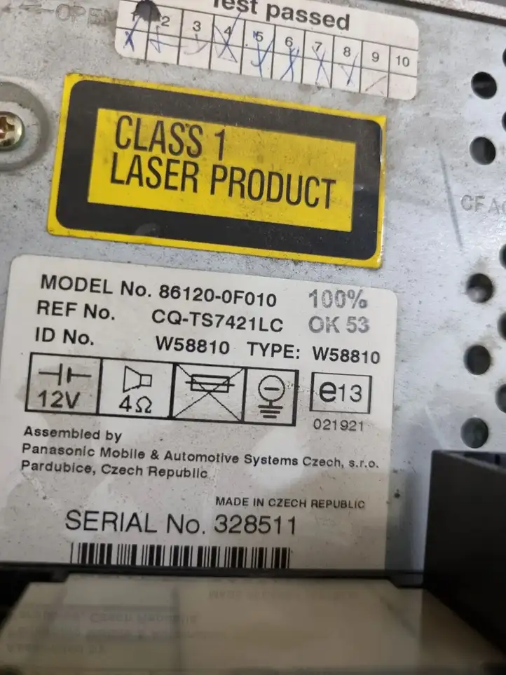 Toyota Corolla Verso AR10 (2004 - 2009) 861200F010 Магнитола / мультимедийная система — фото 2