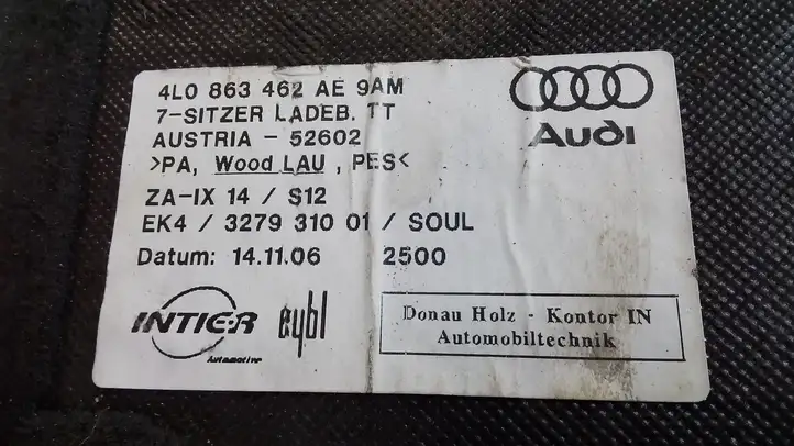 Audi Q7 4L (2005 - 2009) 4L0863462AE Пол багажника — фото 2