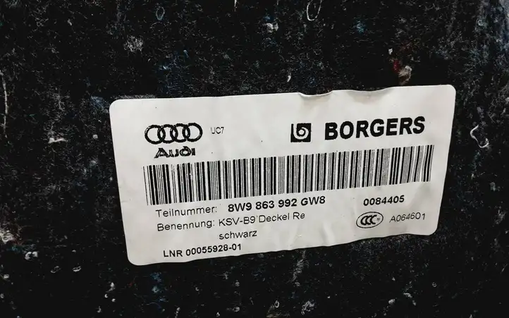 Audi A4 S4 B9 (2015 - 2019) 8W9863992 Ящик для хранения в багажнике — фото 4