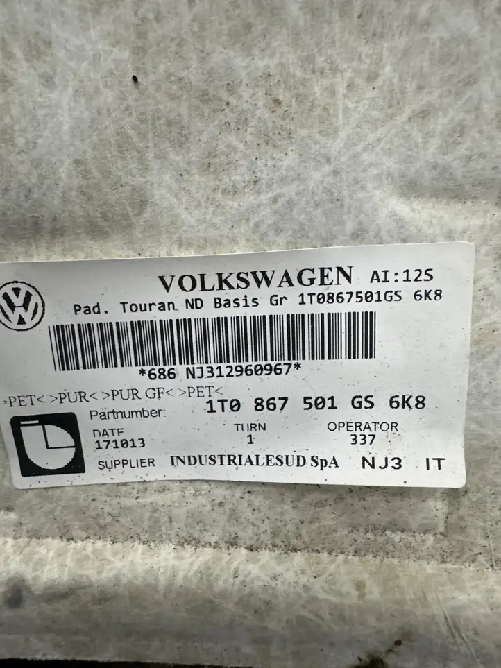 Volkswagen Touran II (2010 - 2016) 1T0867501GS Потолочная обшивка — фото 4