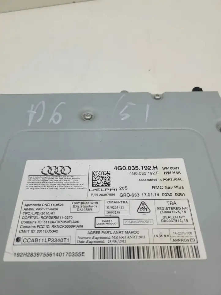 Audi A6 C7 (2011 - 2014) 4G0035192H Магнитола / мультимедийная система — фото 5