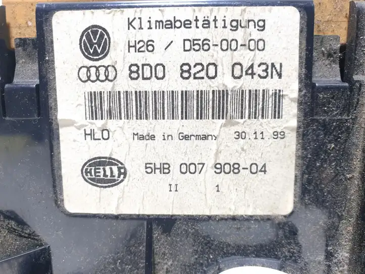 Audi A4 S4 B5 8D (1999 - 2001) Блок управления кондиционером — фото 4