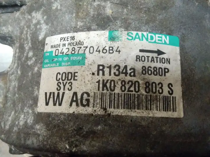 Volkswagen PASSAT B6 (2005 - 2010) 1K0820803S Компрессор (насос) кондиционера воздуха — фото 3