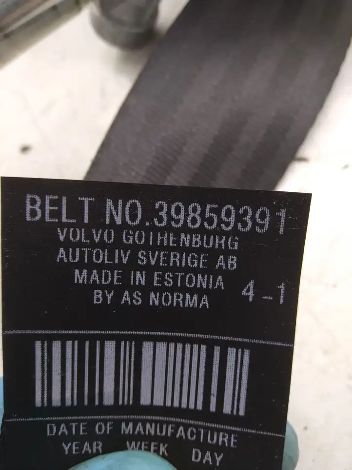 Volvo XC70 (2007 - 2013) 39859391 Задний ремень безопасности — фото 3