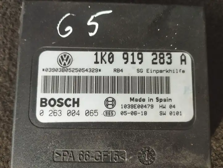 Volkswagen Golf V (2003 - 2009) 1K0919283A Блок управления парктрониками — фото 3