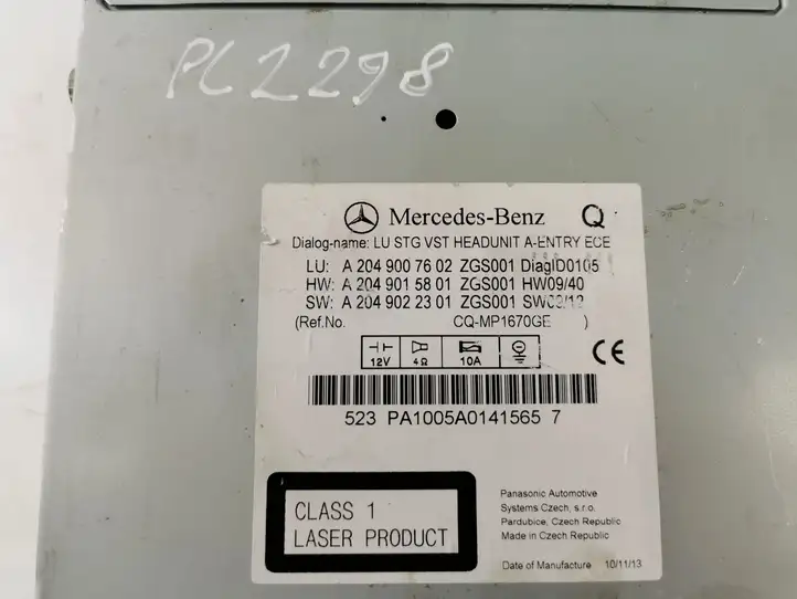 Mercedes-Benz GLK X204 (2008 - 2016) A2049007602 Магнитола / мультимедийная система — фото 3