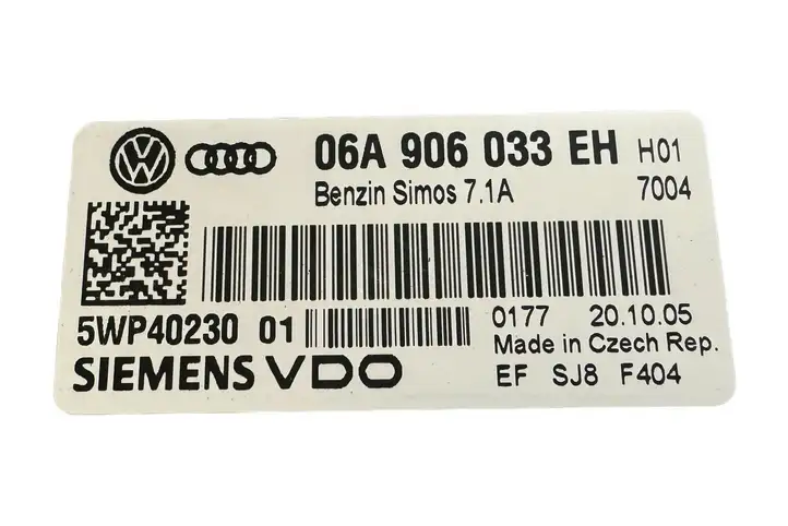 Audi A3/S3 8P (2004 - 2008) 06A906033EH Блок управления двигателем (ЭБУ) — фото 5