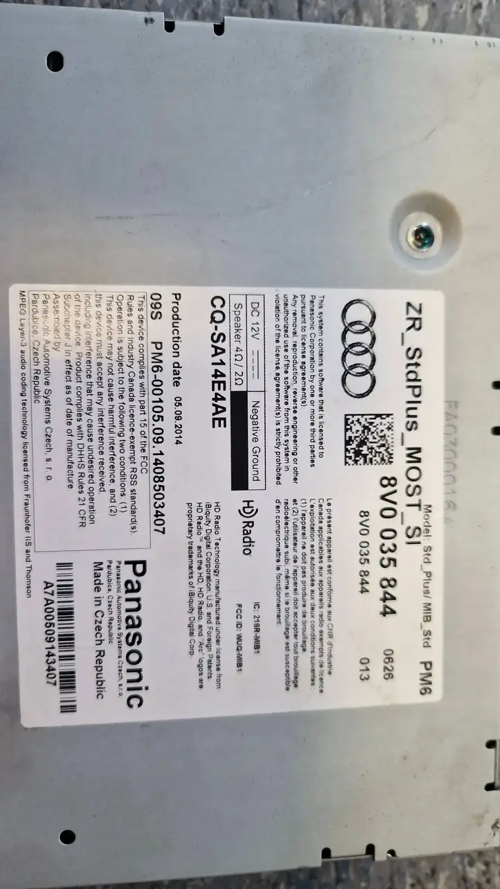 Audi A3/S3 8V (2012 - 2016) 8v0035844 Магнитола / мультимедийная система — фото 4