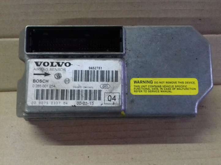 0285001254 Volvo S80 Oro pagalvių valdymo blokas