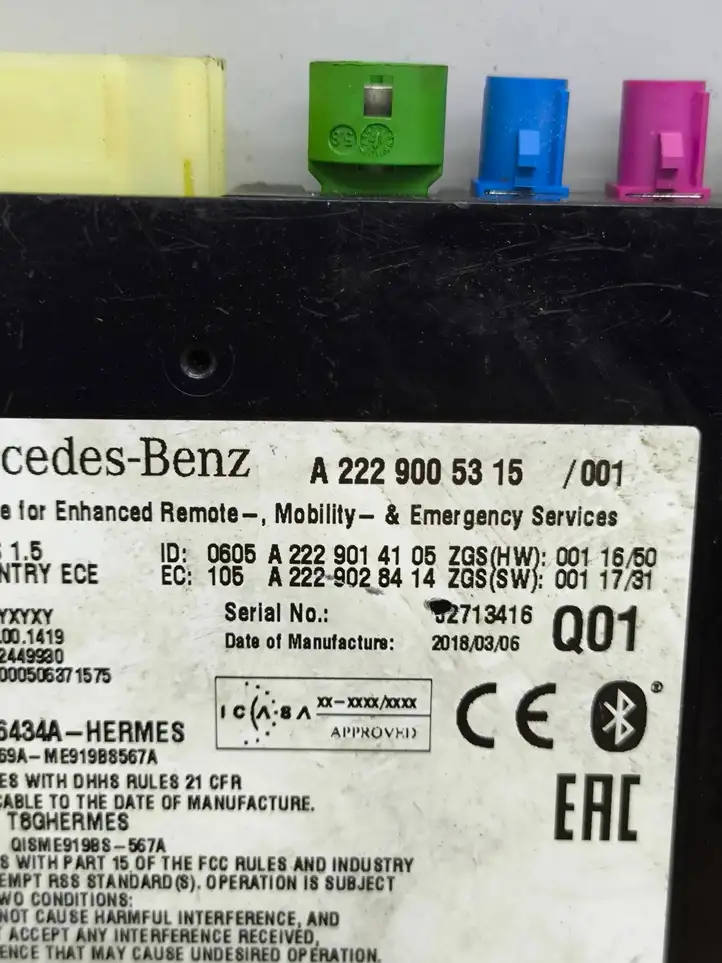 Mercedes-Benz GLC X253/C253 (2015 - ) A2229005315 Bluetooth модуль — фото 6