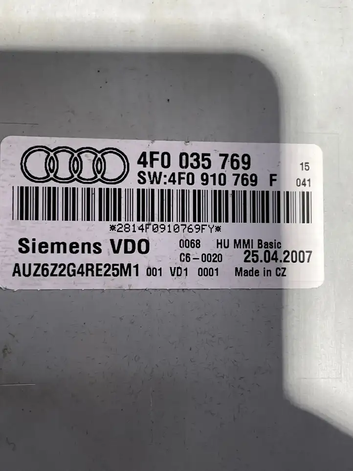 Audi A6 S6 C6 4F (2004 - 2008) 4F0035769 CD/DVD чейнджер — фото 4