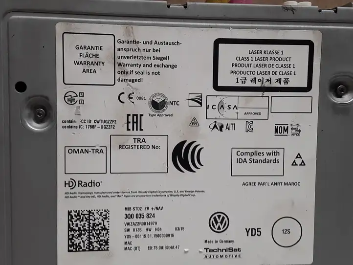 Volkswagen PASSAT B8 (2015 - ) 3Q0035824 Контроллер мультимедийной системы — фото 3