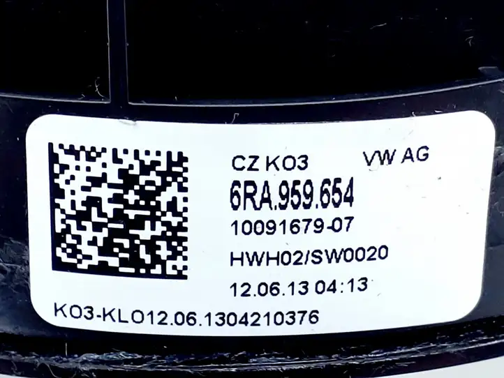 Skoda Rapid (NH) (2012 - 2019) 6RA959654 Контактное кольцо SRS — фото 6