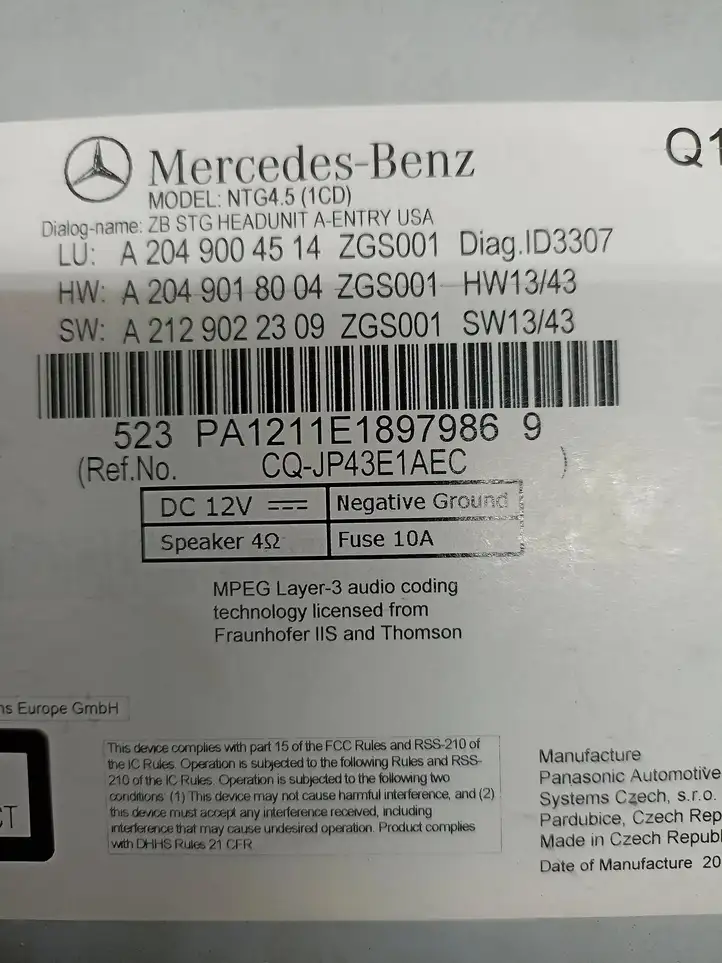 Mercedes-Benz GLA W156 (2013 - 2017) A2049004514 Магнитола / мультимедийная система — фото 5