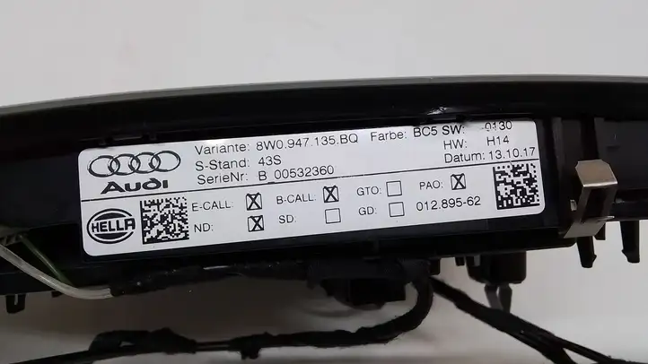 Audi A4 S4 B9 (2015 - 2019) 8W0947135BQ Передняя подсветка — фото 3