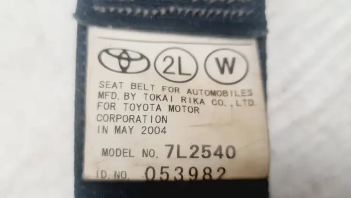 Toyota Corolla Verso AR10 (2004 - 2009) 7L2540 Задний ремень безопасности — фото 4