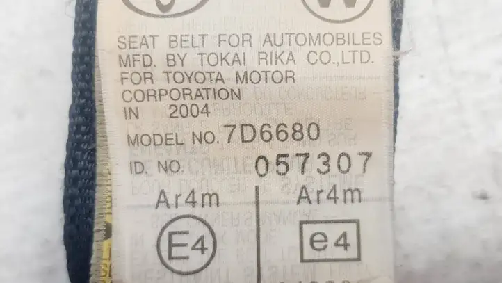 Toyota Corolla Verso AR10 (2004 - 2009) 7D6680 Ремень безопасности потолочный — фото 3
