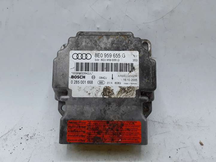 8E0959655G Audi A4 S4 B7 8E 8H Oro pagalvių valdymo blokas