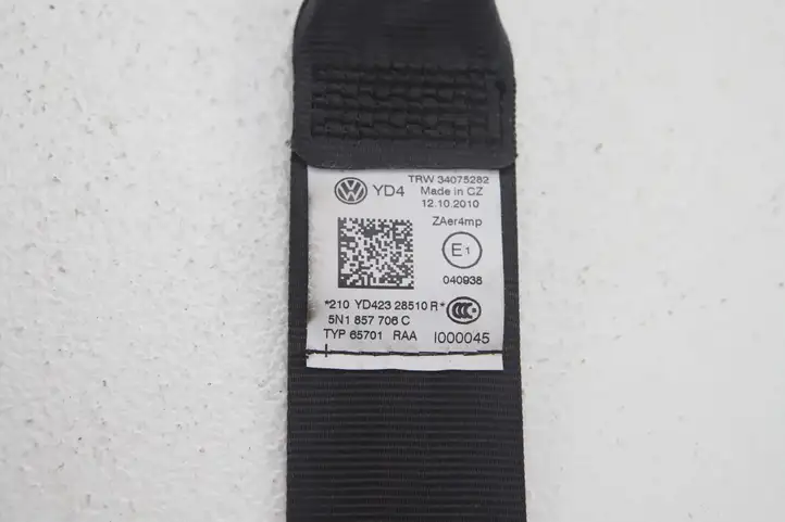 Volkswagen Tiguan (2007 - 2011) 5N1857706C Передний ремень безопасности — фото 5