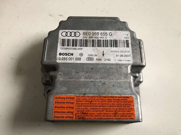 8E0959655G Audi A4 S4 B7 8E 8H Oro pagalvių valdymo blokas