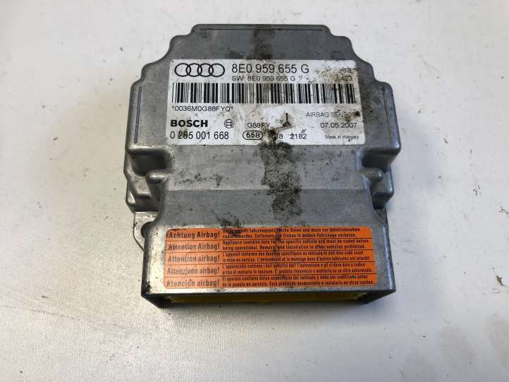 8E0959655G Audi A4 S4 B7 8E 8H Oro pagalvių valdymo blokas