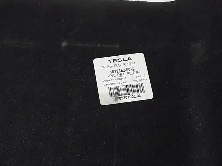 Tesla Model S (2012 - 2016) 1012352 Коврик багажника — фото 2