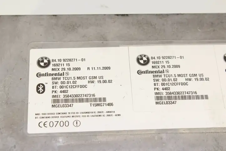 BMW 5 GT F07 (2010 - 2017) 9228271 Bluetooth модуль — фото 6