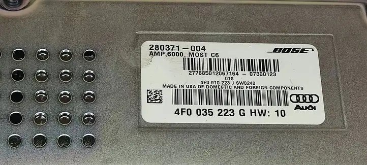 Audi A6 S6 C6 4F (2004 - 2008) 4F0035223G Усилитель звука — фото 4