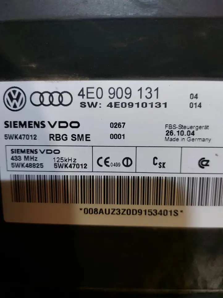 Audi A8 S8 D3 4E (2005 - 2007) 4E0909131 Модуль комфорта — фото 2