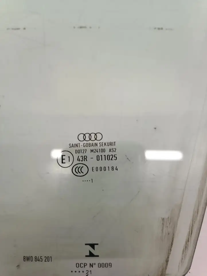 Audi A4 S4 B9 8W (2019 - ) 43R011025 Стекло передней двери — фото 2