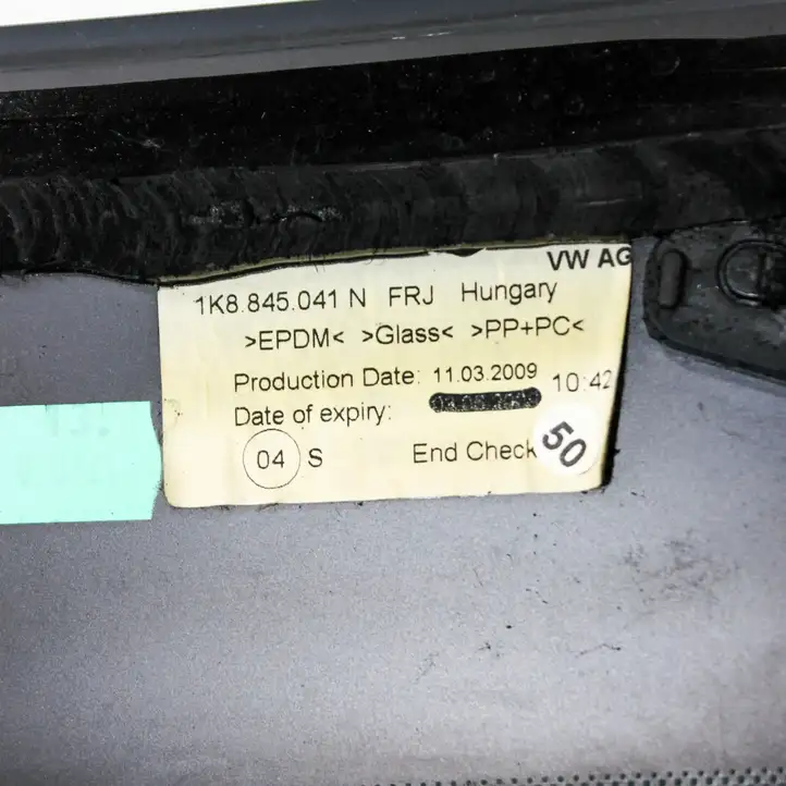 Volkswagen Scirocco (2008 - 2014) 1K8845041N Заднее боковое стекло — фото 7