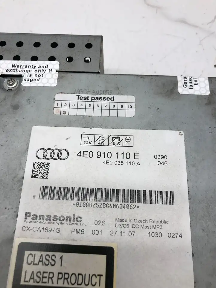 Audi A6 S6 C6 4F (2004 - 2008) 4E0035110A CD/DVD чейнджер — фото 5