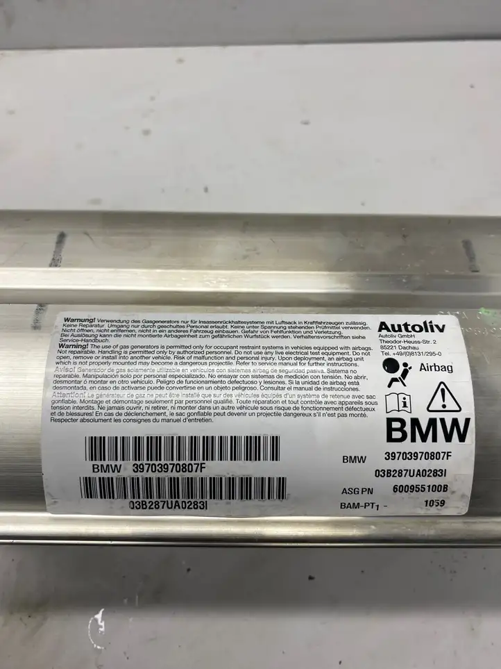 BMW 5 E60 E61 (2004 - 2010) 39703970807F Подушка безопасности пассажира — фото 3