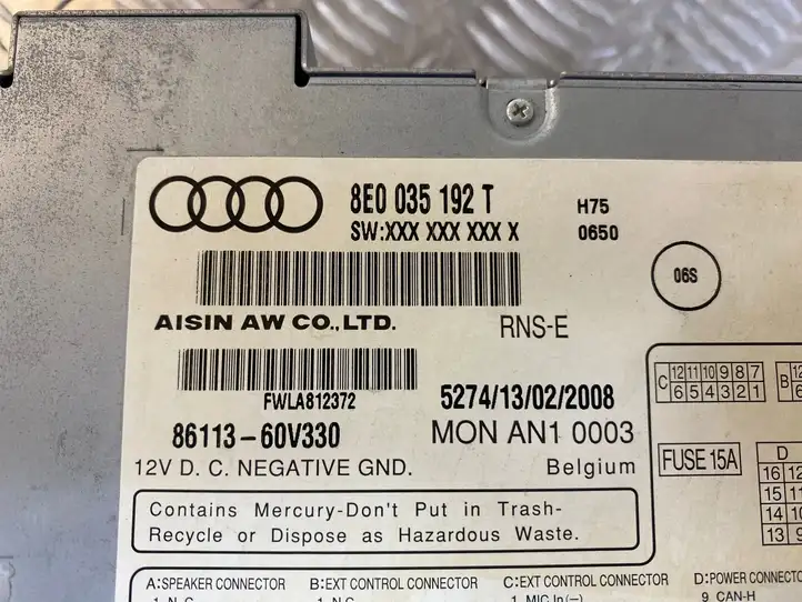 Audi A4 S4 B7 8E 8H (2004 - 2009) 8E0035192T Магнитола / мультимедийная система — фото 8
