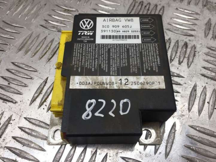 3C0909605J Volkswagen PASSAT B6 Oro pagalvių valdymo blokas