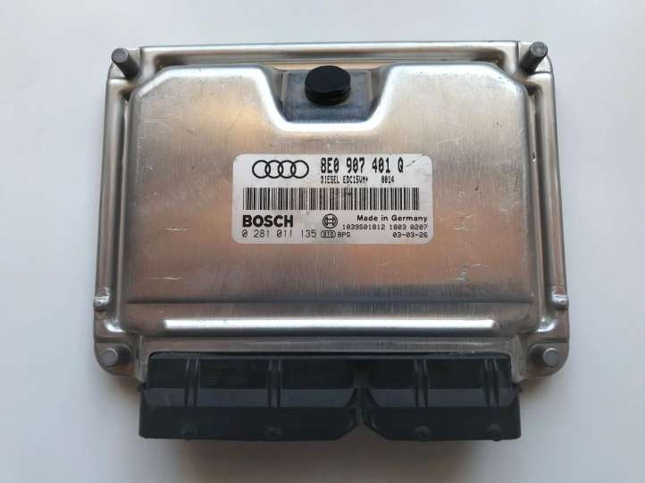 8E0907401Q Audi A4 S4 B6 8E 8H Variklio valdymo blokas