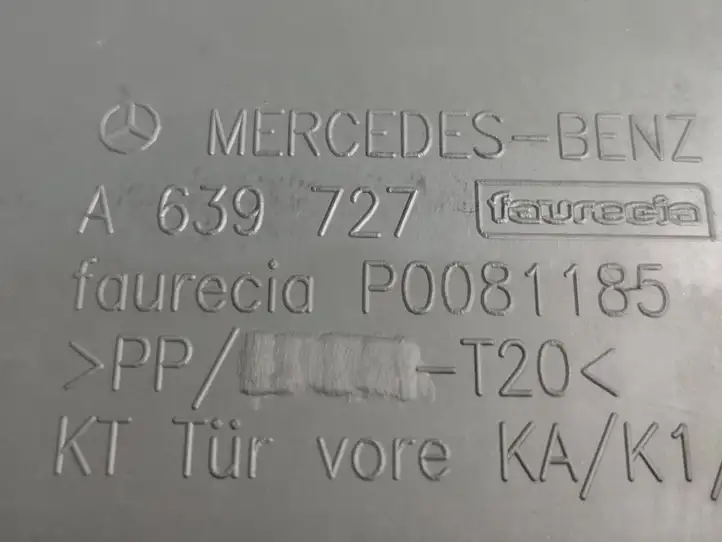 Mercedes-Benz Vito Viano W639 (2003 - 2010) A6397270171 Обшивка передней двери — фото 5