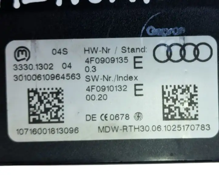 Audi A6 Allroad C6 (2008 - 2011) 4F0909135E Замок зажигания — фото 7