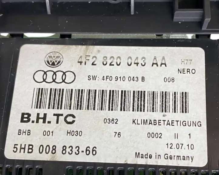 Audi A6 Allroad C6 (2008 - 2011) 4F2820043AA Блок управления климат-контролем — фото 5