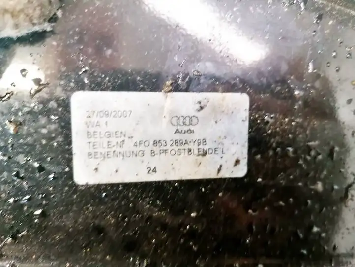 Audi A6 S6 C6 4F (2004 - 2008) 4F0853289A Накладка стекла передней двери — фото 3