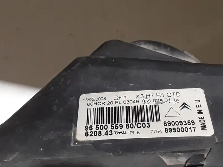 Citroen C5 (2004 - 2008) 9650055980 Передняя фара — фото 2
