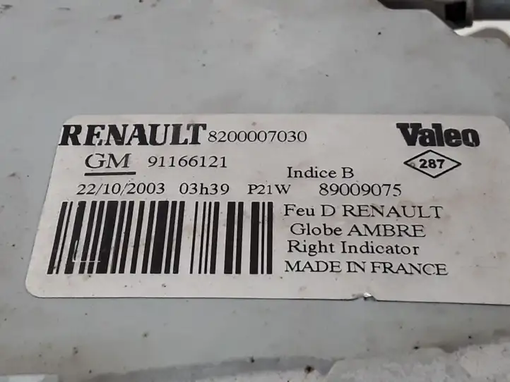 Renault Trafic II (X83) (2002 - 2014) 8200007030 Указатель поворота передний — фото 2